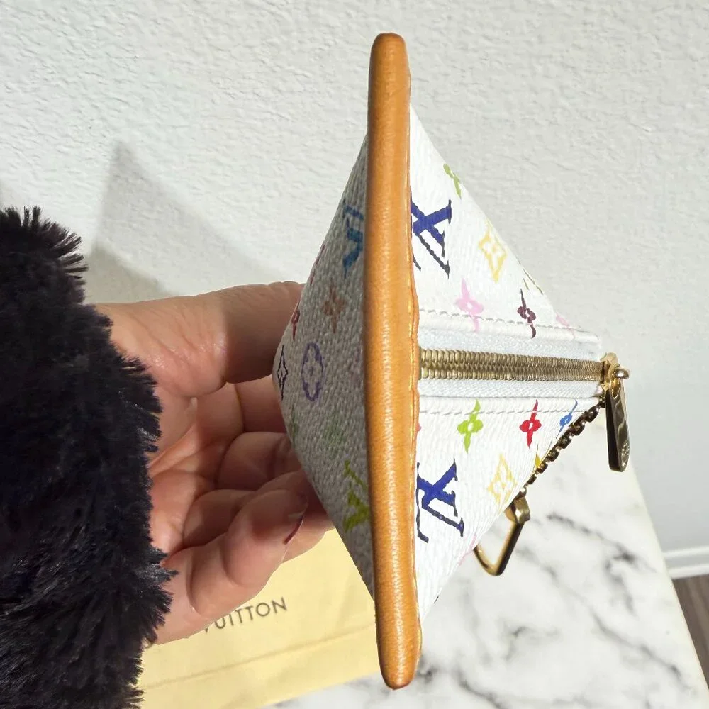 Louis Vuitton Takashi Murakami Monogram Multicolor Berlingot Pouch White COA - Picture 8 of 12